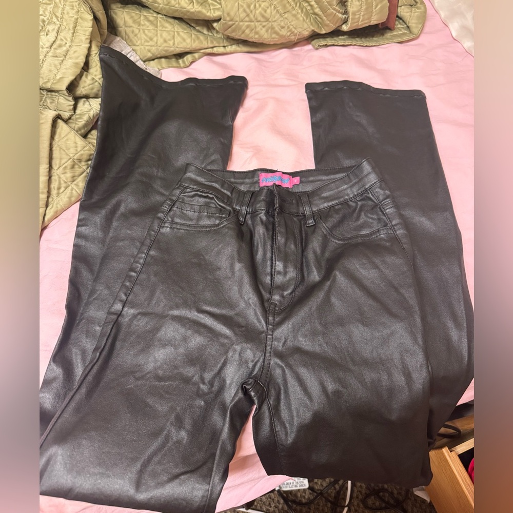 edikted luna petite faux leather jeans xs